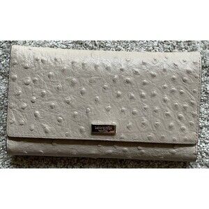 Kate Spade Women’s Riverside Street Ostrich Phoenix Wallet Trifold EUC
